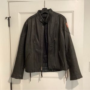 Leather Motorcycle Jacket Women Size 8-10